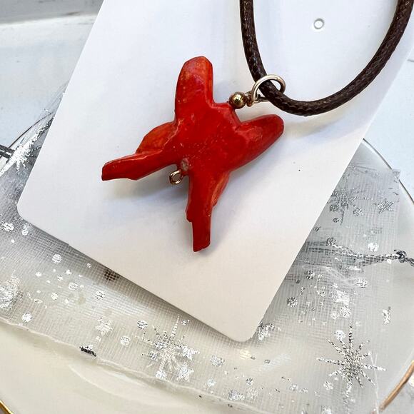 Hand-Carved Wooden Butterfly Pendant Necklace – Fairycore Gorpcore Style - Picture 4 of 6